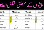 Professions Vocabulary In English With Meanings In Urdu