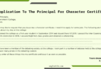 An Application To The Principal For Character Certificate | Method