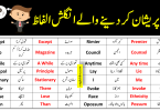 500+ Confused Vocabulary Words In English With Urdu Meanings