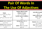 Pair Of Words In The Use Of Adjectives With Examples | Grammar