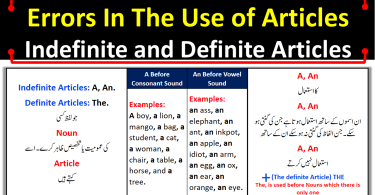 Errors In The Use Of Articles | Common Mistakes and Practices