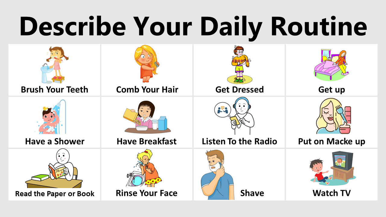 Useful Words To Describe Your Daily Routine/Activity