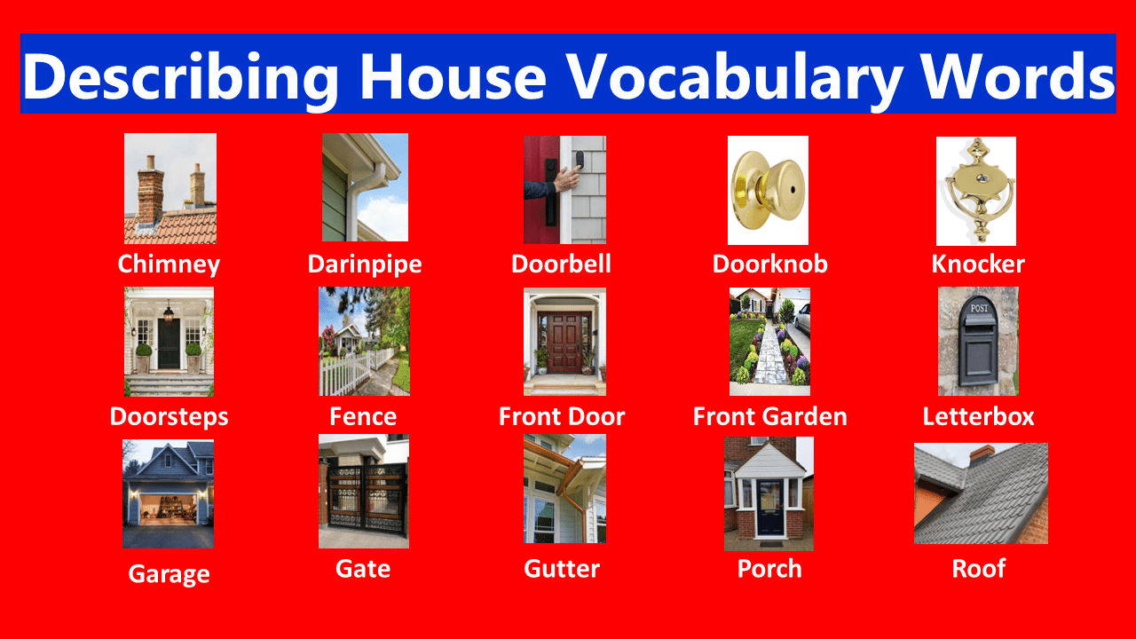 Describing House Vocabulary Words In English With Pictures