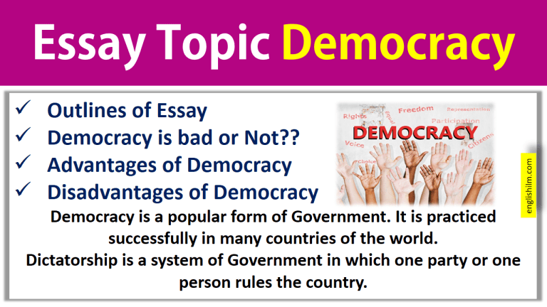 Complete Essay On Democracy For Beginners To Expert Level
