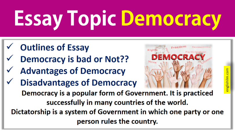 Complete Essay On Democracy For Beginners To Expert Level