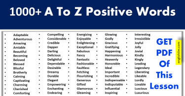 1000+ Positive Words List In English | A To Z English Words