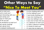 Other Ways To Say "Nice To Meet You" In English | 30 Ways