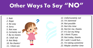 60+ Other Ways To Say “NO” to People In English