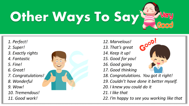 70+ Other Ways to Say ‘Very Good” | Very Good Synonyms