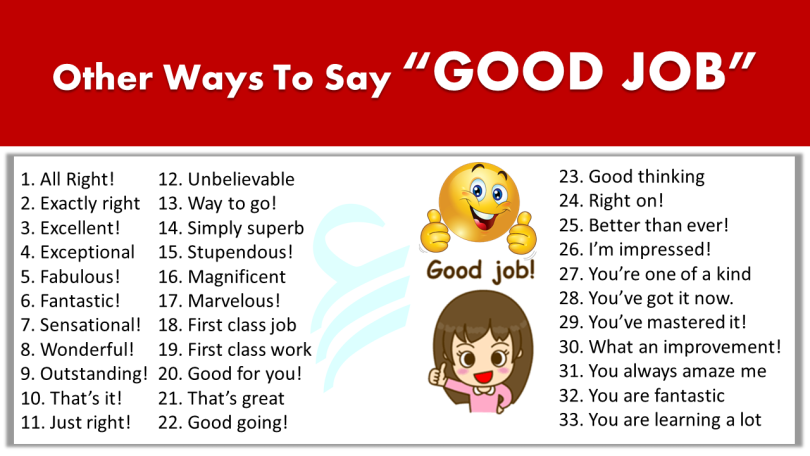 100+ Ways to Say GOOD JOB in English | Good Job Synonym