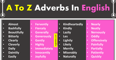 Adverbs Definition With Examples List In English Grammar