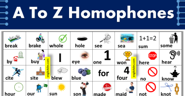 300+ Homophones From A To Z with Useful Examples