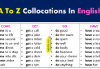 Collocations From A To Z With Useful Examples In English