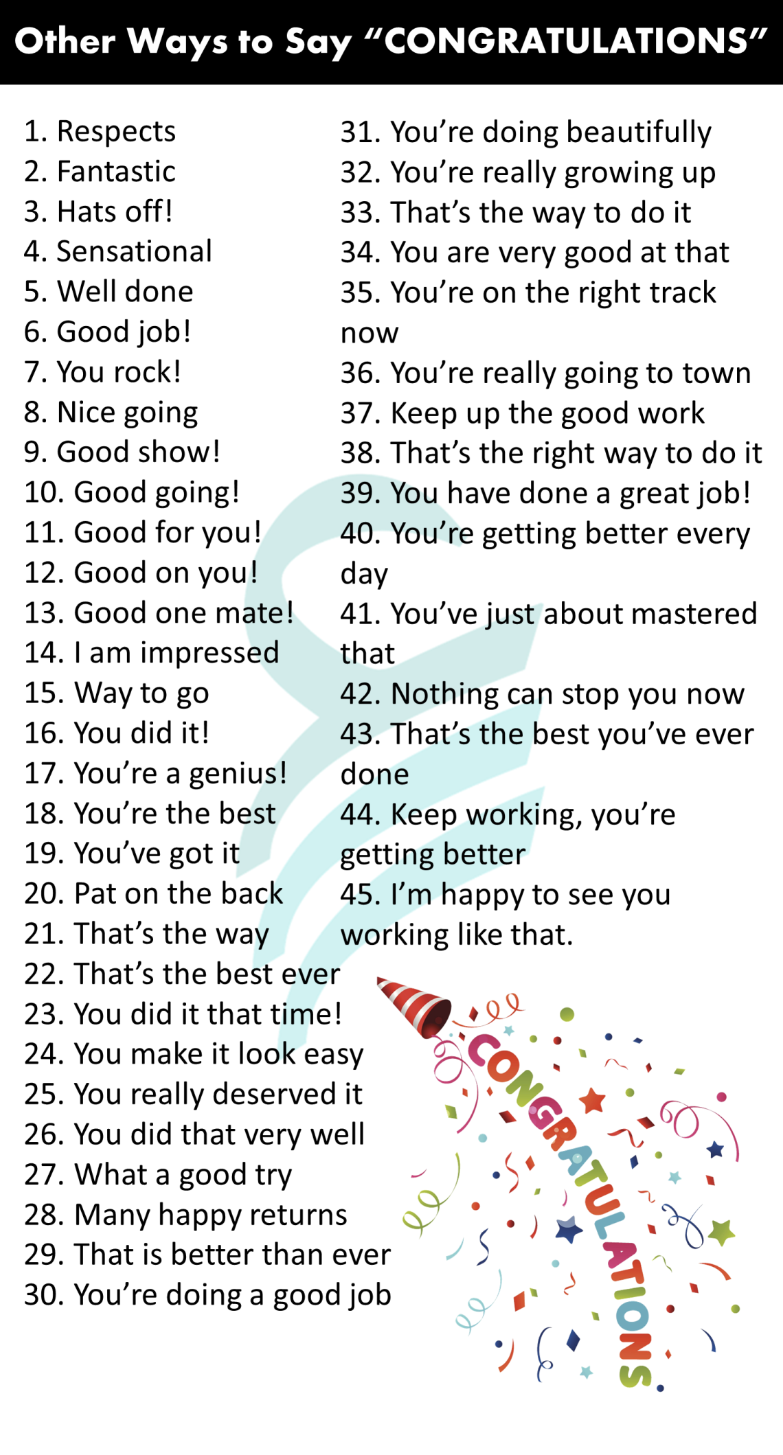 40+ Other Ways to Say Congratulations | Congratulations Synonyms