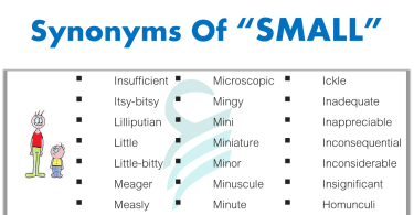 Another Words For "SMALL" | 60+ Synonyms Of Small