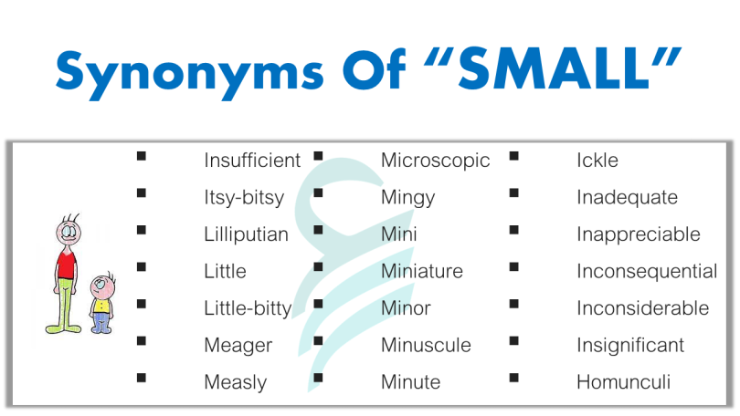 Another Words For "SMALL" | 60+ Synonyms Of Small