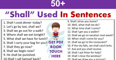 Modal Verbs Shall Example Sentences | 50 Sentences of Shall In English