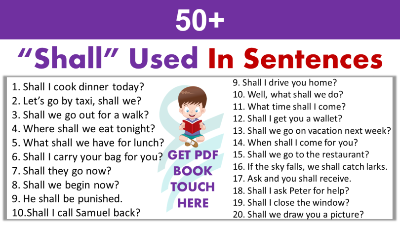 Modal Verbs Shall Example Sentences | 50 Sentences of Shall In English