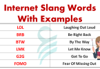 Internet Slang Words With Meanings and Useful Examples In English