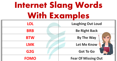 Internet Slang Words With Meanings and Useful Examples In English