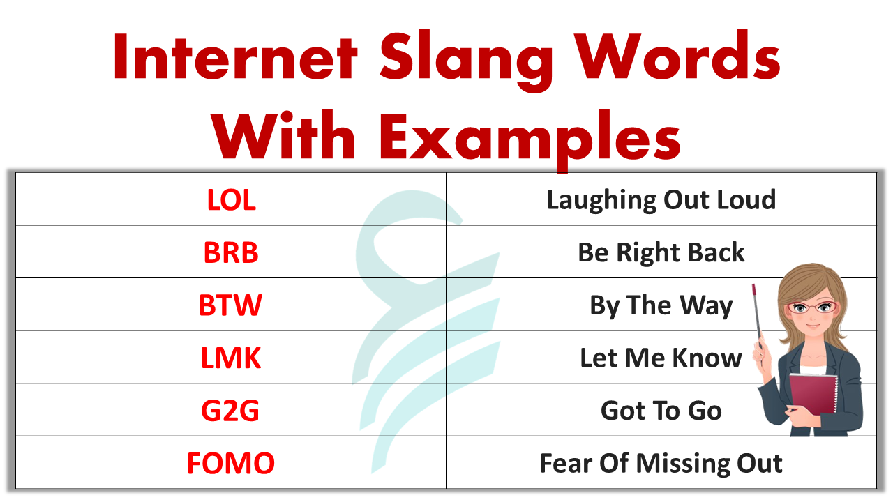 Internet Slang Words With Meanings And Useful Examples In English