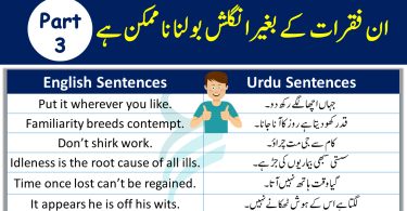 Daily Use English Sentences With Urdu Translation Part 3 | PDF