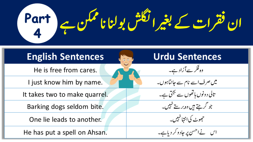 Daily Use English Sentences With Urdu Translation Part 4 | PDF