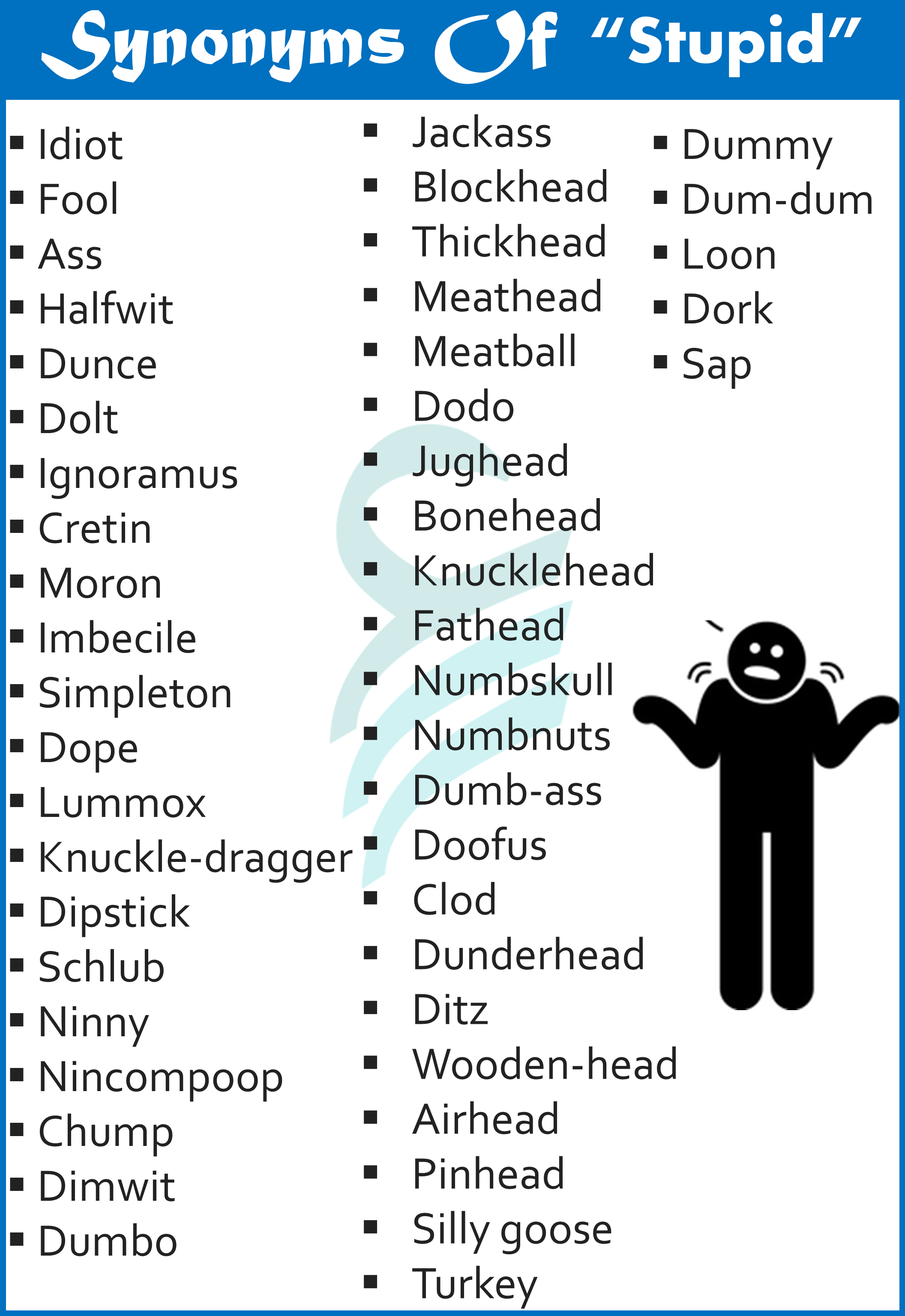 Another Words For “Stupid” | 150+ Synonyms Of Stupid