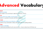 Advanced Vocabulary Words List With Meanings and Examples List 1