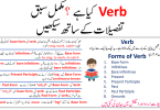 Verb Definition, Kinds of Verb In English and Urdu Explanation