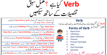 Verb Definition, Kinds of Verb In English and Urdu Explanation