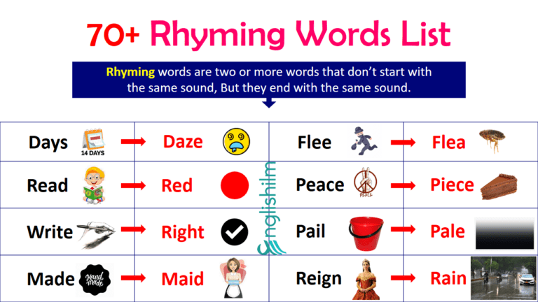 Rhyming Words | List of 70+ Words With Different Meanings