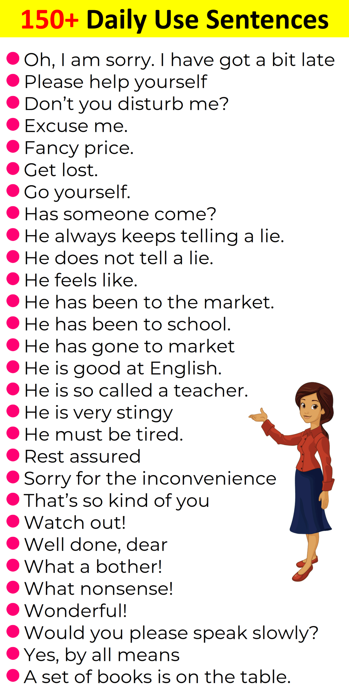 150+ Daily Used English Sentences | Commonly Used Sentences