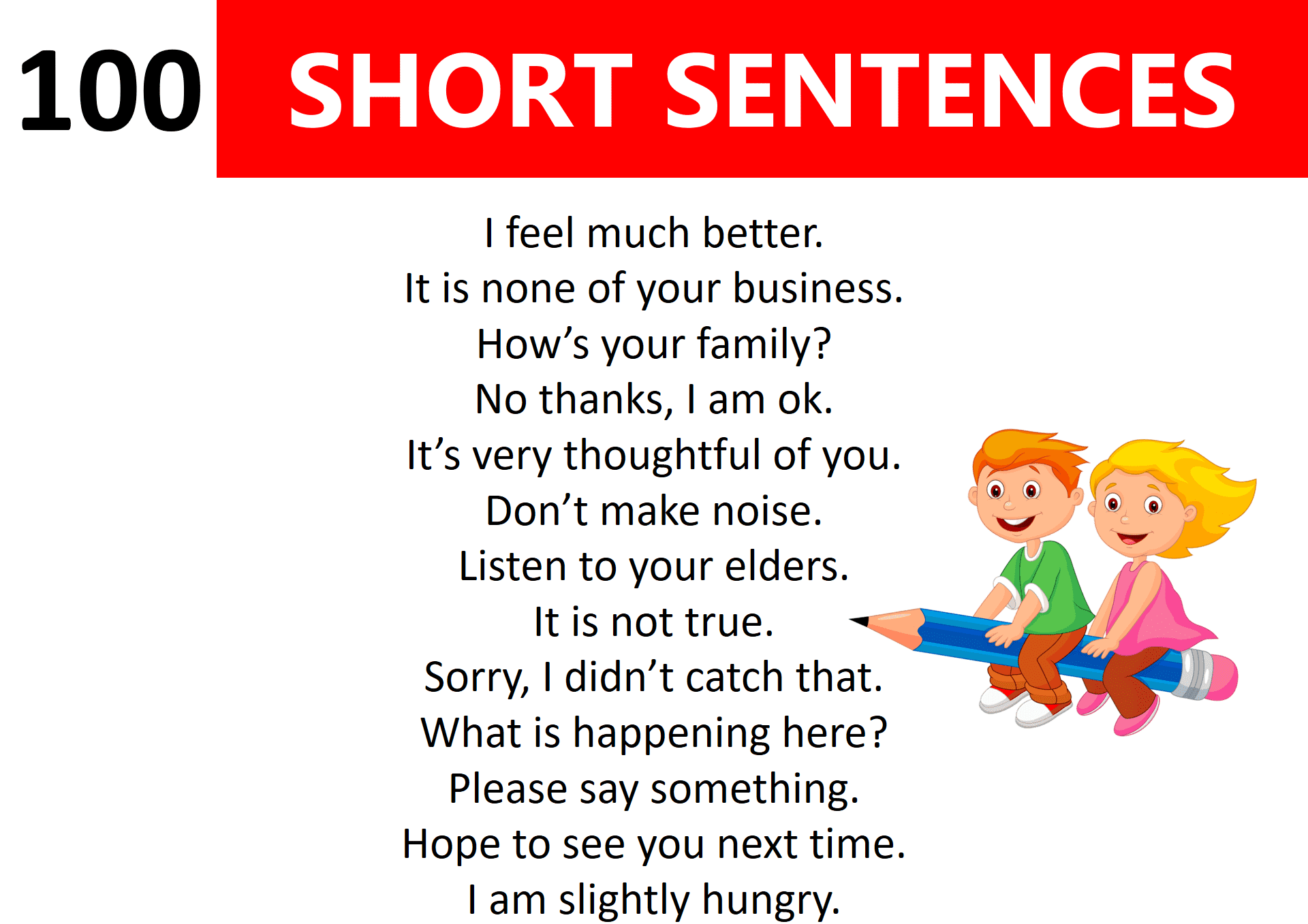 Most Important Short Sentences in English | Daily Conversation