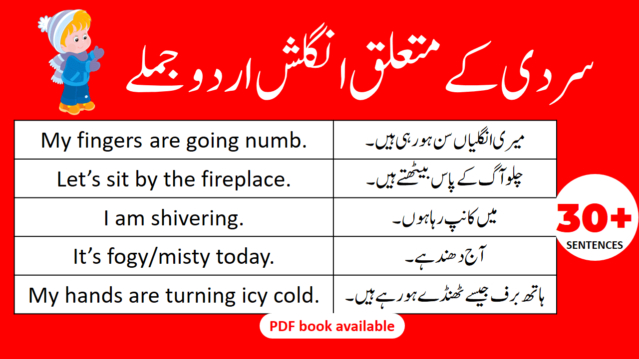 English Sentences About Cold Weather | The Winter Sentences