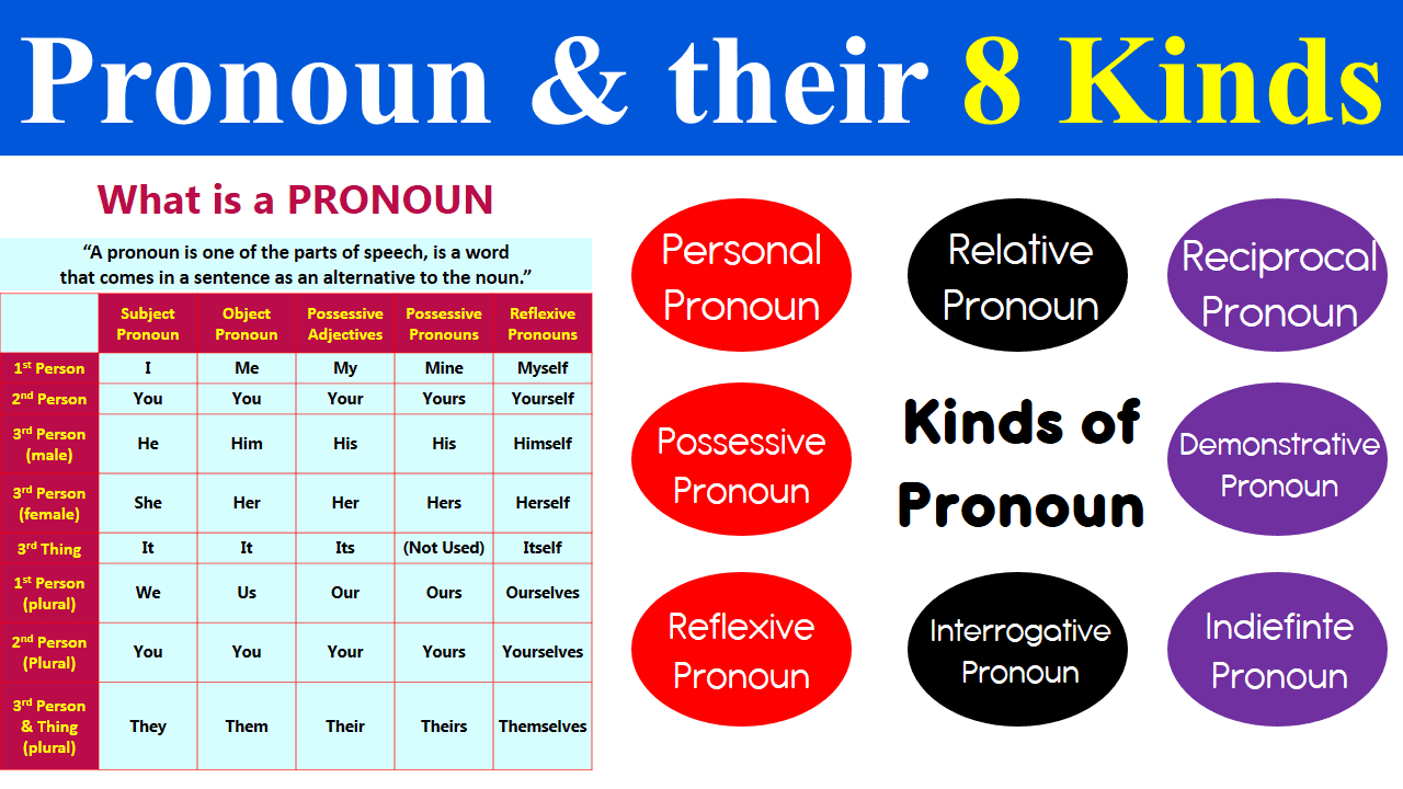 Pronoun: Definition, Types, and Helpful Examples in English