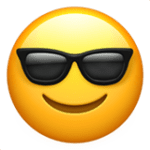 Smiling face with sunglasses