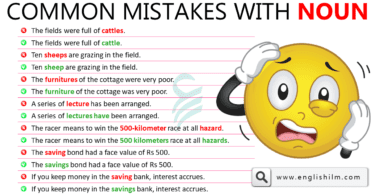 Common Grammar Mistakes In The Use Of Noun | Grammar