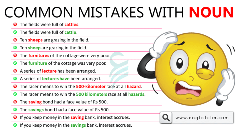 Common Grammar Mistakes In The Use Of Noun | Grammar