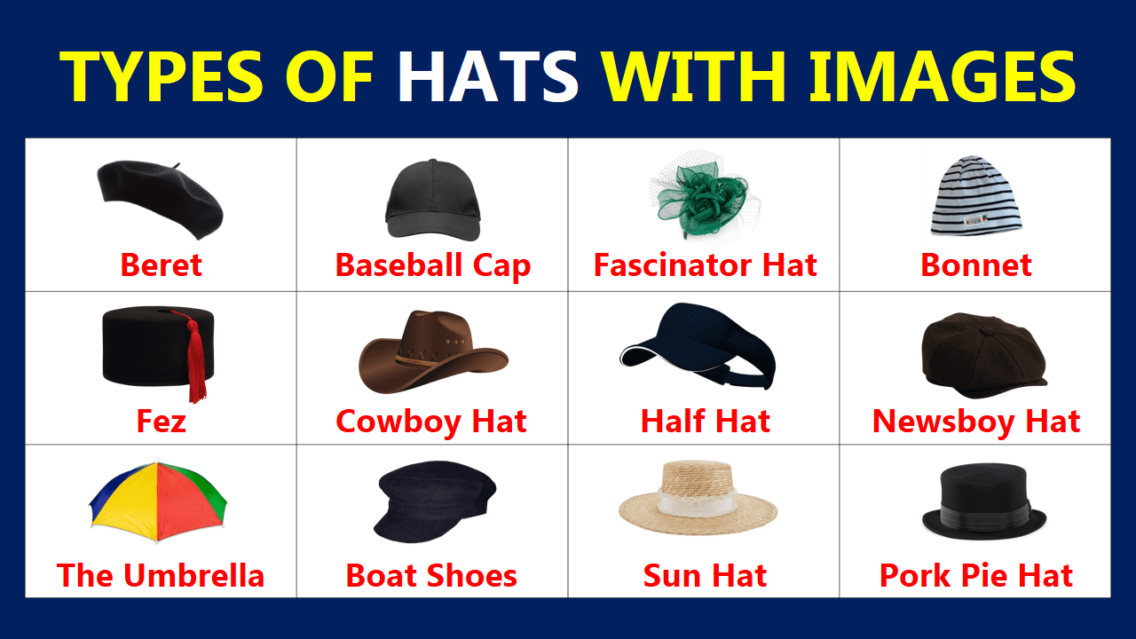 60 Different Hat Styles For Men and Women | Types of Hats