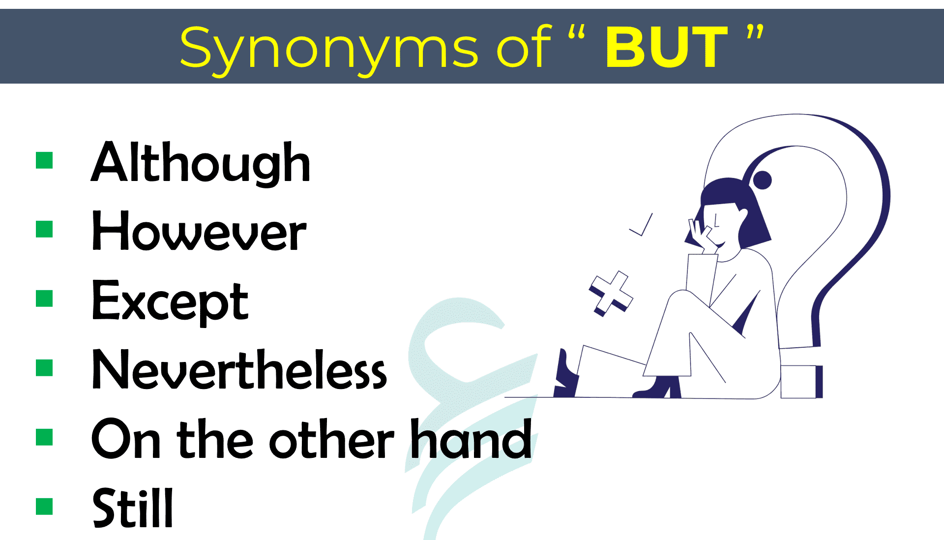 Synonyms of "BUT" in English | Other words for "But"