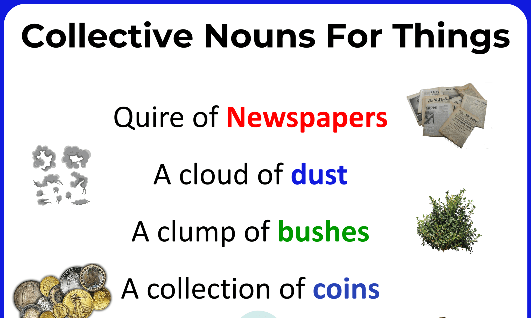 Collective Nouns For Things In English Collective Nouns