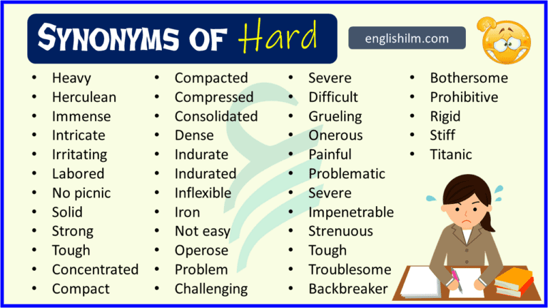 Other Ways to Say Hard | Synonyms of Hard in English