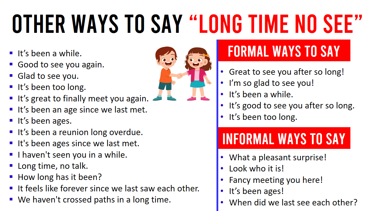 Other Ways to Say "Long Time No See" in English