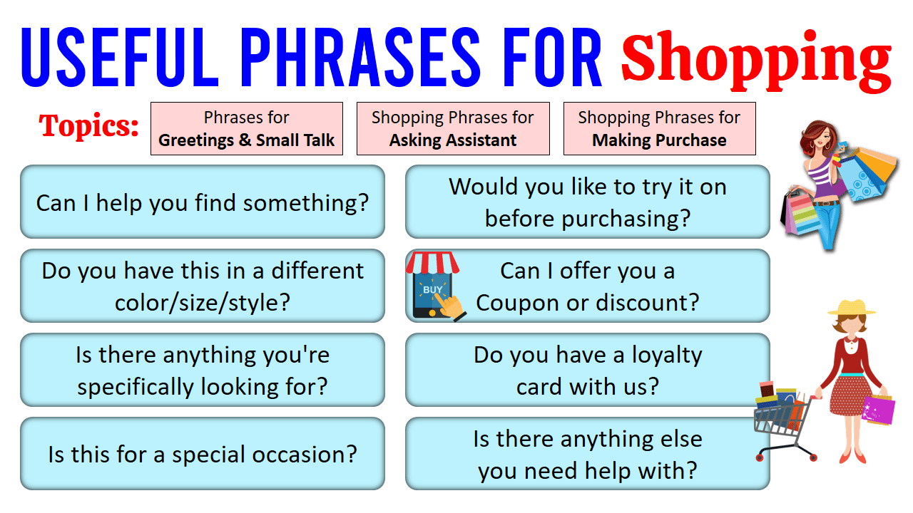 English Phrases and Words You Can Use For Shopping | PDF