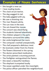 100 Examples of Nouns Sentences in English | Nouns Sentences • Englishilm