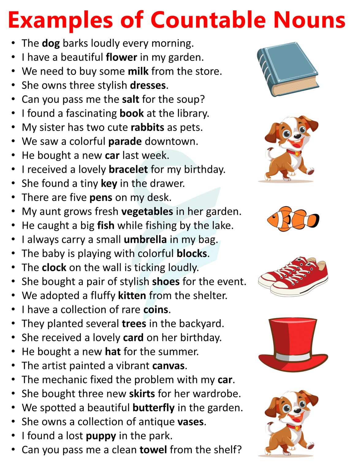 Countable Nouns Definition, Rules, Usage, and Examples