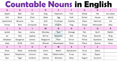 Countable Nouns Definition, Rules, Usage, and Examples