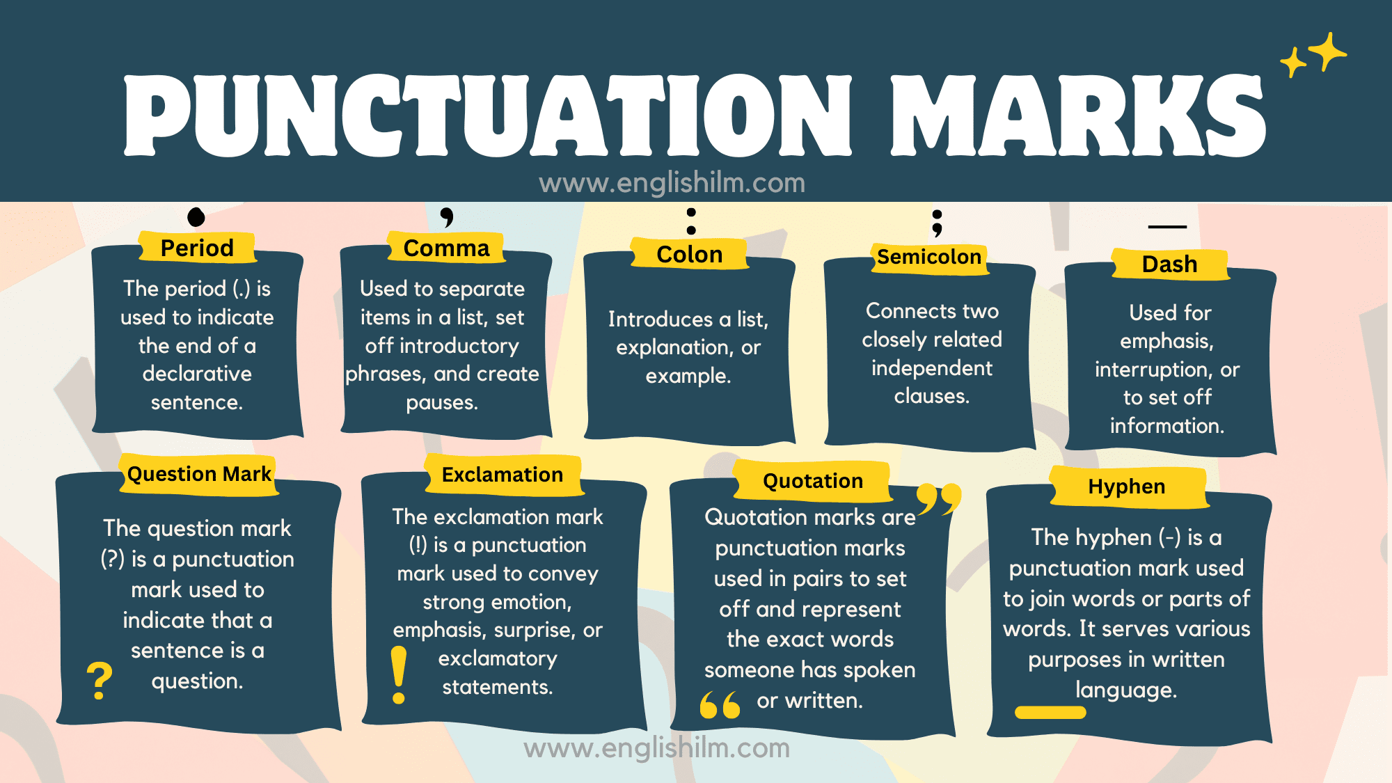 Punctuation Marks in English with Helpful Examples • Englishilm