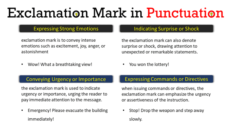 Exclamation Mark in Punctuation: Uses, Rules, and Examples